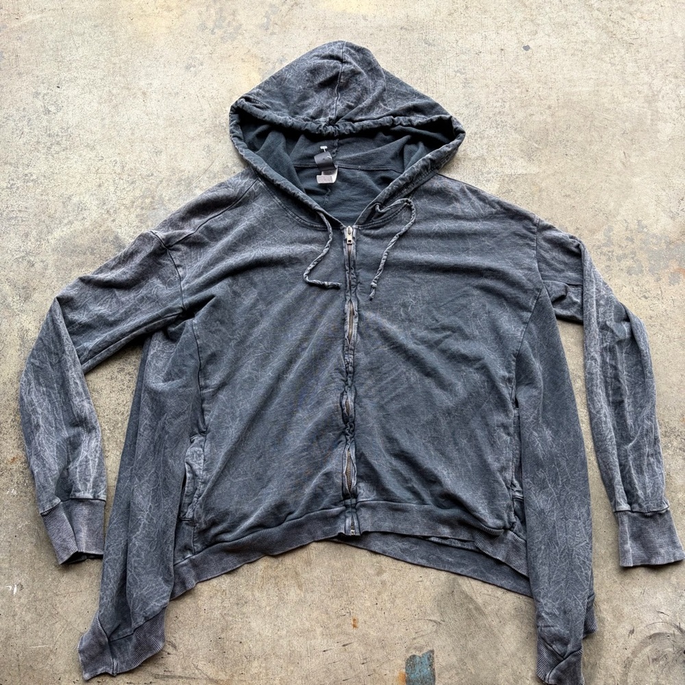 Vintage 90s Goth Emo Distressed Oversized Freeloader Hoodie